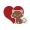 cat breed animal mammal red heart