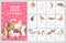 Cat calendar. 2020 year planner with cute cats, funny kitten hand drawn design Vector set