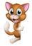 Cat Cartoon Pet Kitten Cute Animal Character Sign