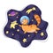 Cat Cosmonaut and Star in Space Cartoon Illustration. Hand Drawn animal astronaut touching star sketch for logo, nursery