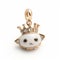 Cat Crown Charm In 8kt Gold - Inspired By Nicoletta Ceccoli And Igor Kieryluk