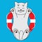 Cat cute buoy