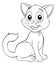 Cat Cute Cartoon Kitten Animal Coloring Book Page