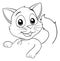 Cat Cute Cartoon Kitten Animal Peeking Sign