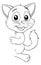 Cat Cute Cartoon Kitten Animal Peeking Sign