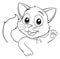 Cat Cute Cartoon Kitten Animal Peeking Sign