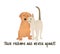 cat and dog friendship day greeting card