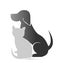 Cat and dog pet clinic icon