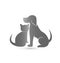 Cat and dog pet clinic icon