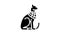 cat egypt animal glyph icon animation