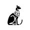cat egypt animal glyph icon vector illustration