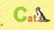 Cat. English ZOO Alphabet - letter C