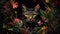 Cat Eyes Art Wallpaper Realistic Hyper-detailed Rendering In Plants And Flowers