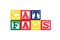 Cat FAQS - Alphabet Baby Blocks on white