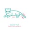 Cat fearful behavior icon