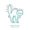 Cat fearful behavior icon