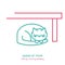 Cat fearful behavior icon