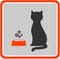 Cat and feed icon