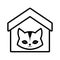 cat feline curious small house pet outline