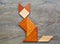 Cat figure - tangram abstract