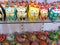 Cat figurine statuettes for sale in craft shop in Arambol