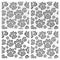 Cat footprint seamless pattern.