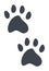 Cat footprints illustration vector. Paws of fluffy, pretty, friendly kittens. Pet feet in hand drawn