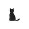 Cat Glyph Vector Icon, Symbol or Logo.