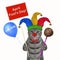 Cat gray clown with cake pop 2