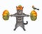 Cat gray lifting pumpkin barbell 2