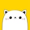 Cat head face icon. Cute cartoon kawaii funny character. Adopt me. Black line contour silhouette. Pet adoption. Kitty kitten