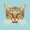 Cat head pixel art vector. isolated square animal