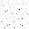 Cat head seamless pattern. Cartoons funny monochrome endless background stock vector illustration