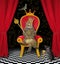 Cat king with scepter on throne 2