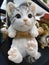 A cat kitten claywork decoration doll on display
