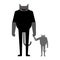 Cat and kitten. Father and son. Dad pet and child. Father`s day Cartoon Vector Illustration