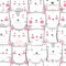 Cat, kitty - cute, funny pattern.