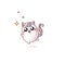 Cat Kitty kitten jumping happiness joy kawaii chibi Japanese style Emoji character sticker emoticon smile emotion mascot