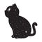 Cat logo calico kitten character space night sky illustration icon cartoon doodle