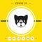 Cat - logo, protect sign icon. Graphic elements for your design