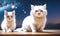 Cat, lushill style, mystical, transparent, milky way ghost cat