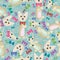 Cat and mouse seamless pattern