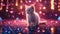 cat in the night highly intricately detailed photograph of kitten surrounded by purple glitter