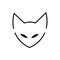 Cat ninja illustration . Japan cat fox logo, icon