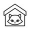 cat nose funny animal house pet outline