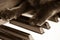 Cat paws on piano