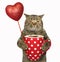 Cat with a polka dot cup 3