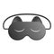 Cat print sleeping mask icon, cartoon style