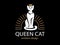 Cat Queen logo design on black background