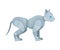 Cat is a robot. Side view. Vector illustration on a white background.